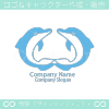 イルカのジャンプをイメージしたロゴマークデザインです。