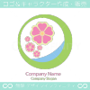 桜と自然界をイメージしたロゴマークデザインです。