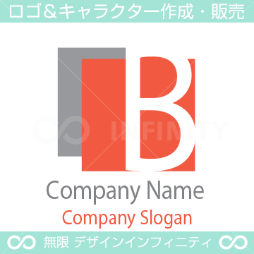 Bアルファベット、B文字がモチーフのロゴマークデザインです。