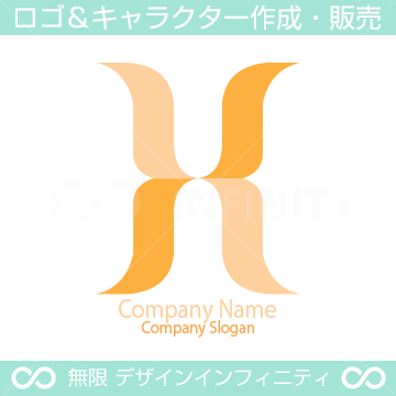 H文字とXアルファベットがモチーフのロゴマークデザインです。