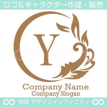 Y文字 太陽 波 葉 リーフ 自然の美しいロゴマークデザインです ロゴマーク キャラクター作成 販売の インフィニティ