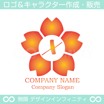 文字Ｘ,桜,さくら,フラワー,花のイメージのロゴマークデザイン