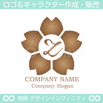 文字Ｚ,さくら,フラワー,桜,花のイメージのロゴマークデザインです。