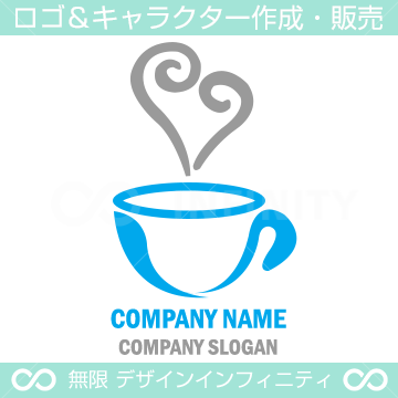 コーヒー,カフェ,喫茶店,飲料をイメージしたロゴマークデザインです。