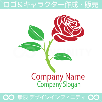 薔薇がモチーフの雑貨店や美容系のロゴマークデザインです。