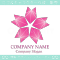 桜,さくら,折り紙,ピンクをイメージしたロゴマークデザインです。