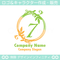 7,数字,葉,リーフ,リース,植物,自然のロゴマークデザイン