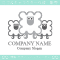 羊,ヒツジ,動物,ひつじの群れをイメージしたロゴマークデザイン