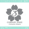 数字３,桜,さくら,フラワー,花をモチーフのロゴマークデザイン