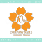 10周年記念,桜,さくら,花,フラワーの可愛いのロゴマークデザイン