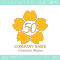 数字50,桜,さくら,フラワー,花のイメージのロゴマークデザイン